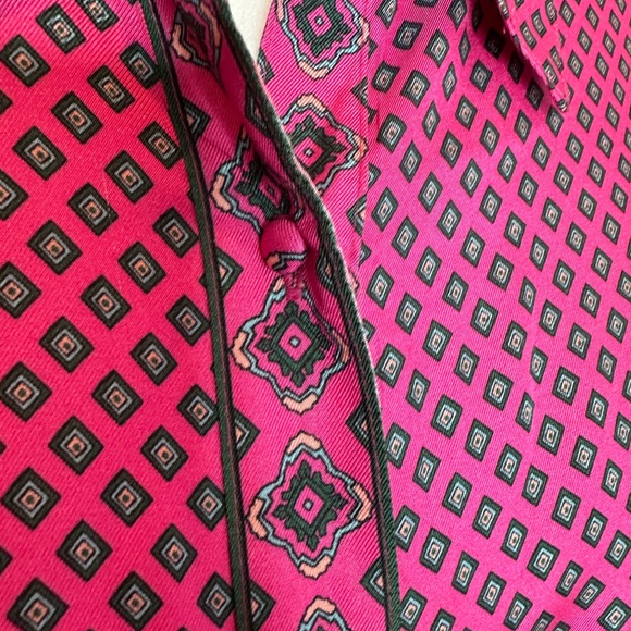 NWT vineyard vines Long Sleeve Silk Blend Twill Midi Shirtdress in Diamond Sz M - Picture 4 of 14